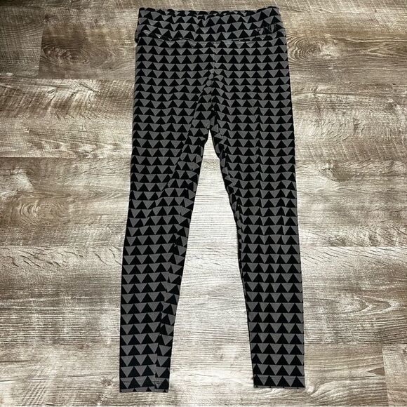 Pink Victoria’s Secret Grey Black Triangle Leggings Size Small - Picture 1 of 8